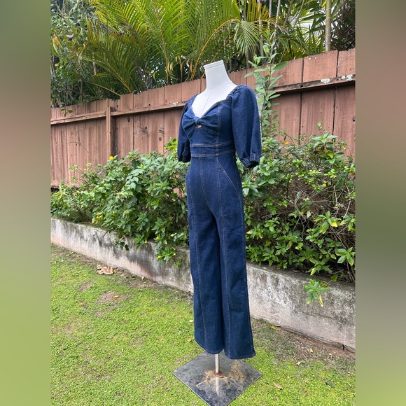 FARM Rio Denim Jumpsuit - Picture 3 of 12